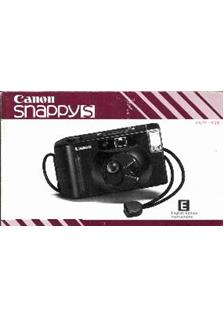 Canon Snappy S manual. Camera Instructions.